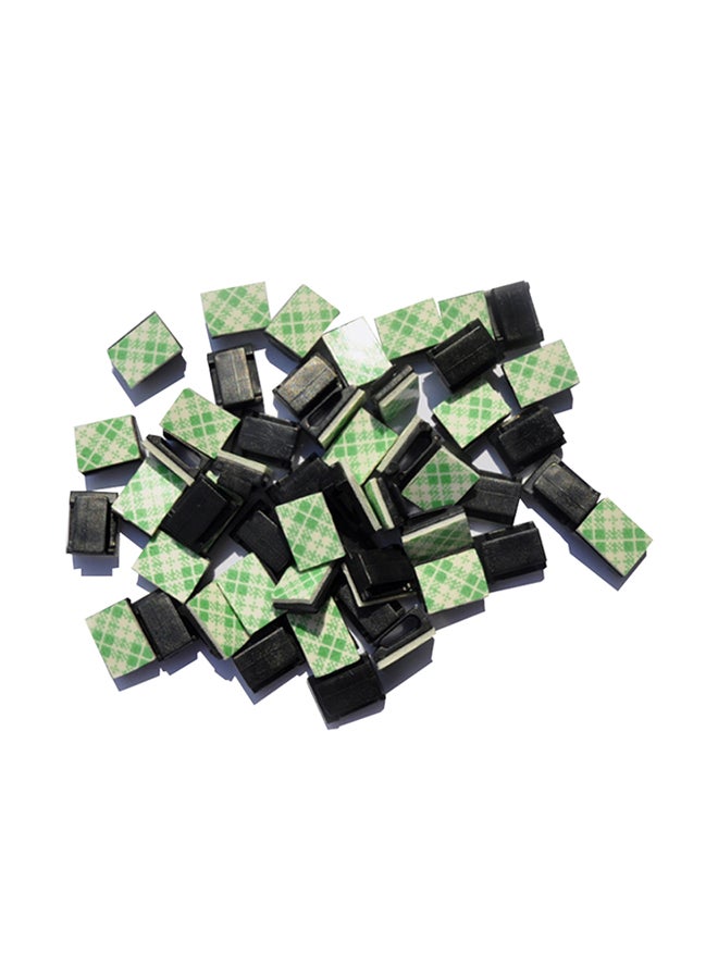50-Piece Sticky Cable Buckle Green  - Image 1