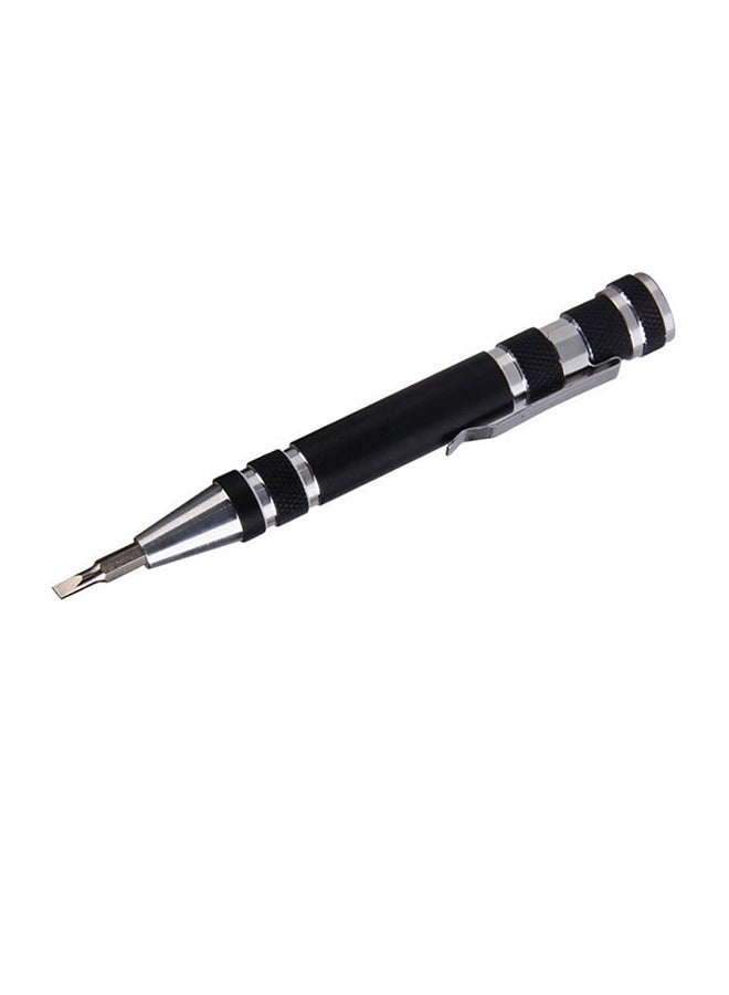 8-In-1 Multi-function Pocket Screwdriver Tool Black/Silver 0.038kg  - Image 2