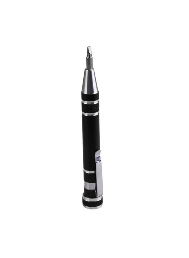 8-In-1 Multi-function Pocket Screwdriver Tool Black/Silver 0.038kg  - Image 3