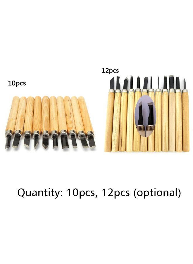 12-Piece Wood Working Hand Chisel Cutter Tool Set Brown 0.13kg  - Image 4