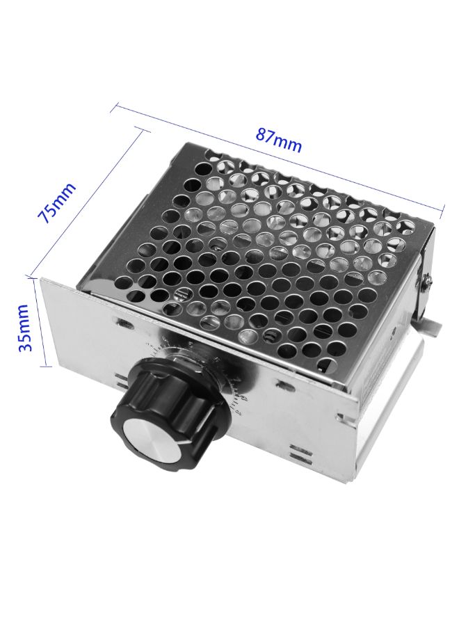 ثرموستات للتحكم في سرعة تنظيم الفولتية مزود بمقوم تحكم سيليكوني مع حافظة حماية للسلامة فضي - Image 2