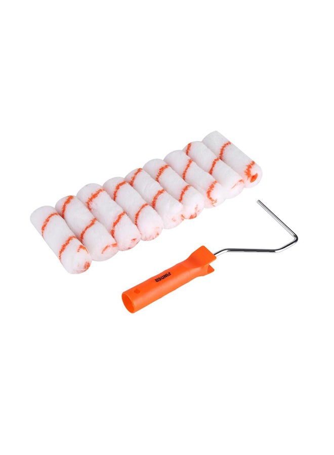 10-Piece Home Decoration Wall Paint Roller Orange 4inch Orange 4inch  - Image 1