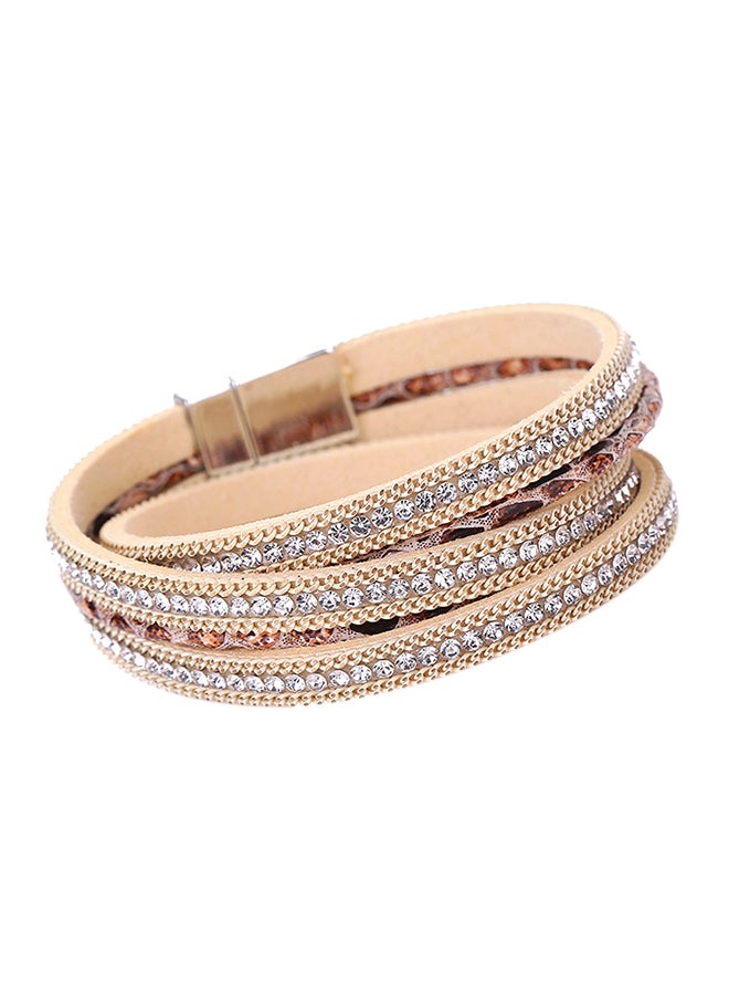 Sharpdo Crystal Stud Multi-Layer Bracelet