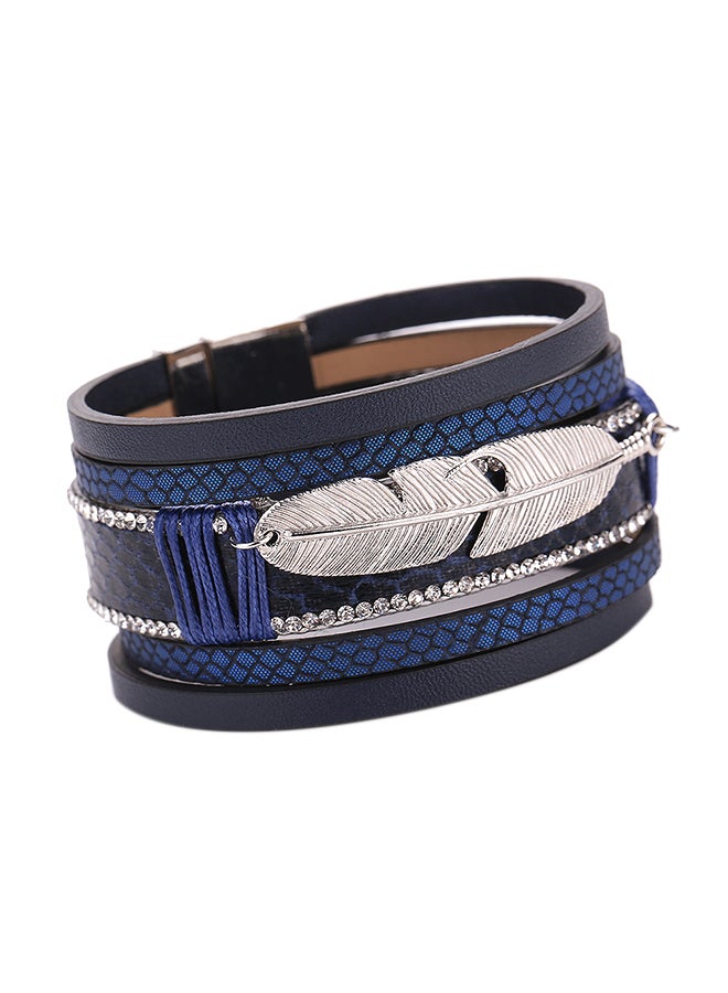 Sharpdo Feather Pendant Multi-Layer Bracelet