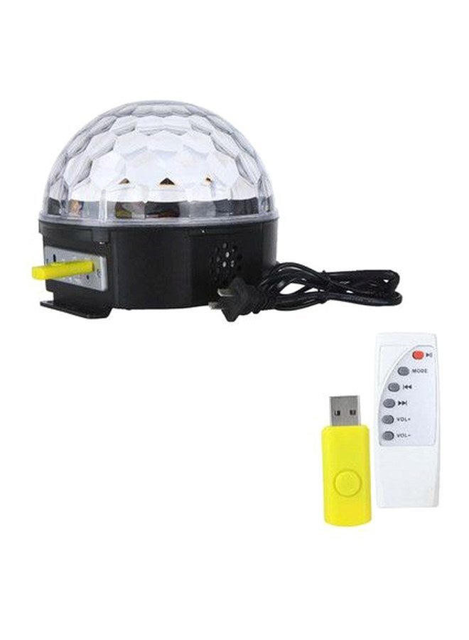 سي اي اف سي مصباح LED بتصميم كرة ديسكو مزود بمكبر صوت وبطاقة ذاكرة أسود/شفاف