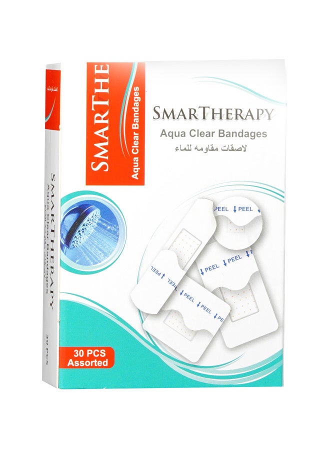 Smarttherapy 30-Piece Aqua Clear Bandage 