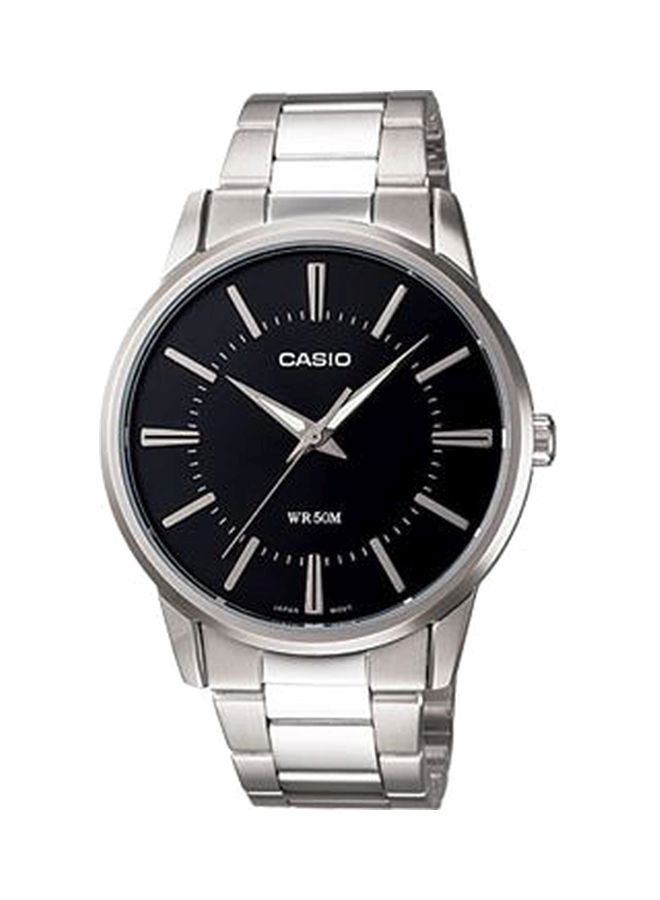 كاسيو ساعة يد عقارب بسوار من الستانلس ستيل طراز  MTP-1303D-1AVDF للرجال - Image 1