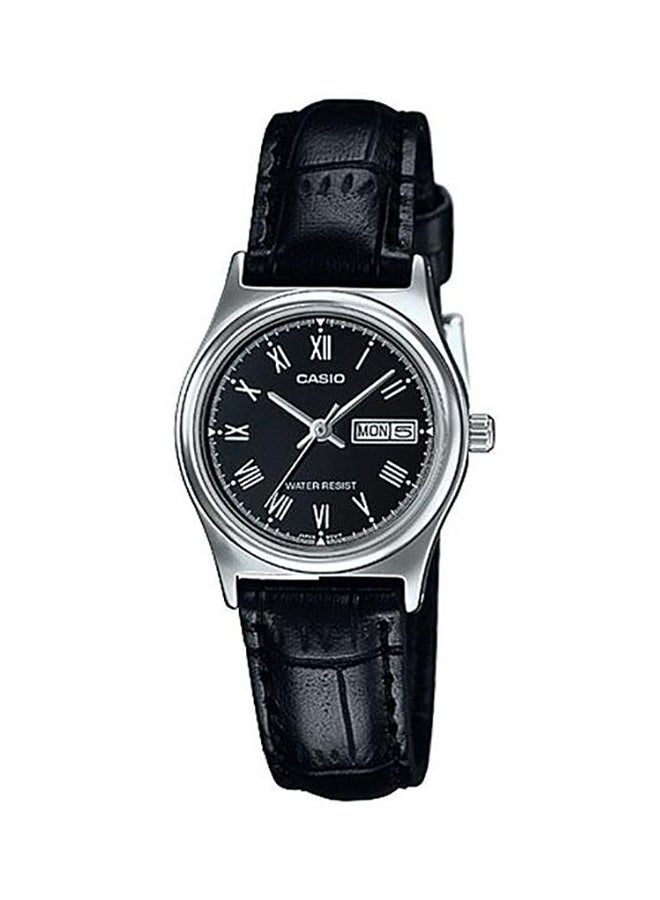 CASIO Men's Leather Analog Wrist Watch MTP-V006L-1BUDF - 45 mm - Black - Image 1