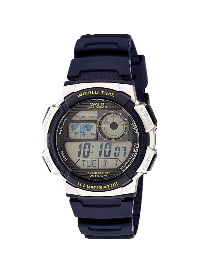 كاسيو ساعة يد رقمية من سلسلة يوث طراز AE-1000W-2AVDF - مقاس 48 مم - لون أزرق للرجال