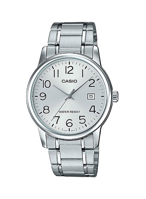 Men's Water Resistant Analog Watch MTP-V002D-7BUDF - 37 mm - Silver