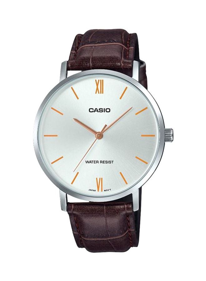 CASIO Men's Water Resistant Analog Watch MTP-VT01L-7B2UDF - 40 mm - Brown - Image 1