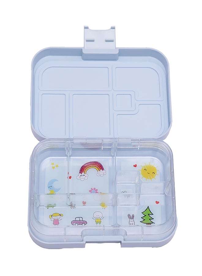 TINY WHEEL 6-Compartments Lunch Box Blue 22x16x5.5cm - Image 2