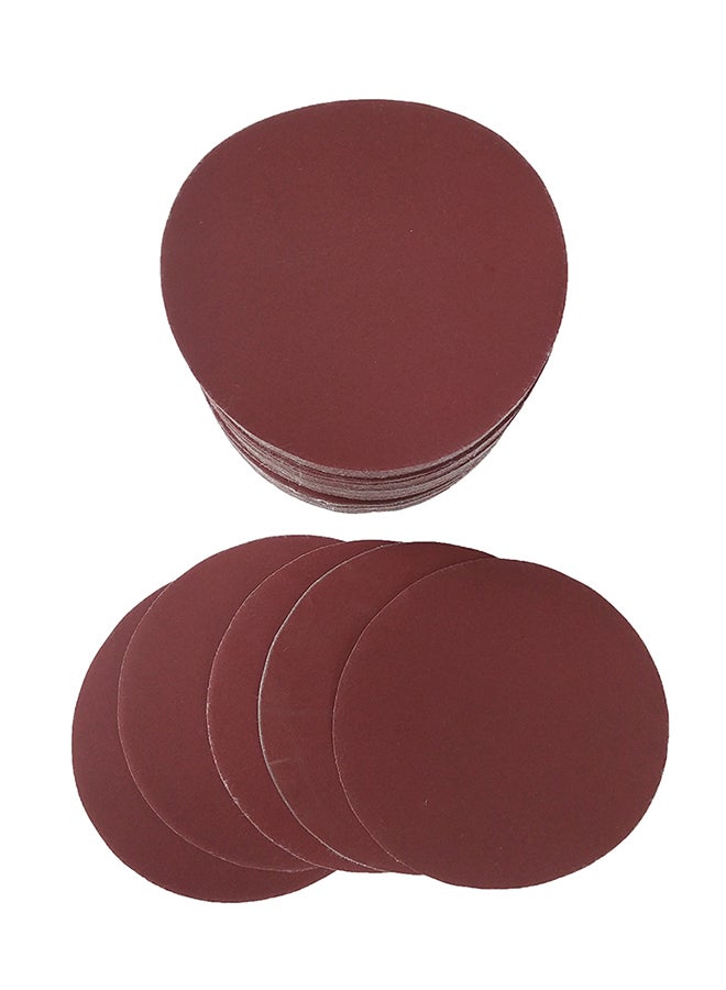 100-Piece Round Shaped Sanding Discs Pad Kit Set Brown 125mm  - Image 2