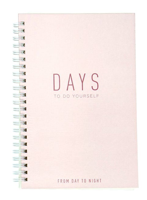 A5 Korean Style Simple Days Series Horizontal Line Notepad Pink