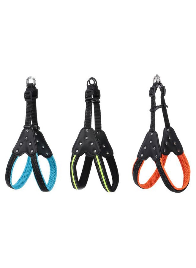 Adjustable Breathable Pet Harness Orange/Black M - Image 2
