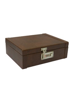 LAVERI LEATHER Designer Faux Leather  With Ring  And Cufflink Jewelry Storage Box Organizer  - Image 2