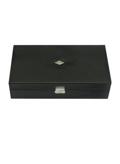 LAVERI LEATHER Designer Faux Leather  With Ring  And Cufflink Jewelry Storage Box Organizer  - Image 2