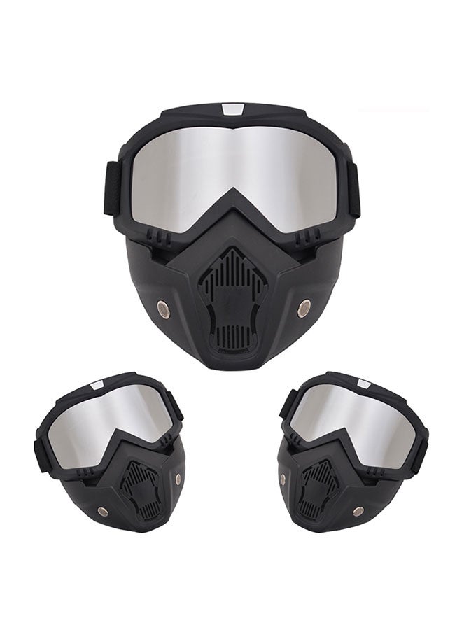 Generic Detachable Motorcycle Face Mask Helmet Goggles  - Image 2