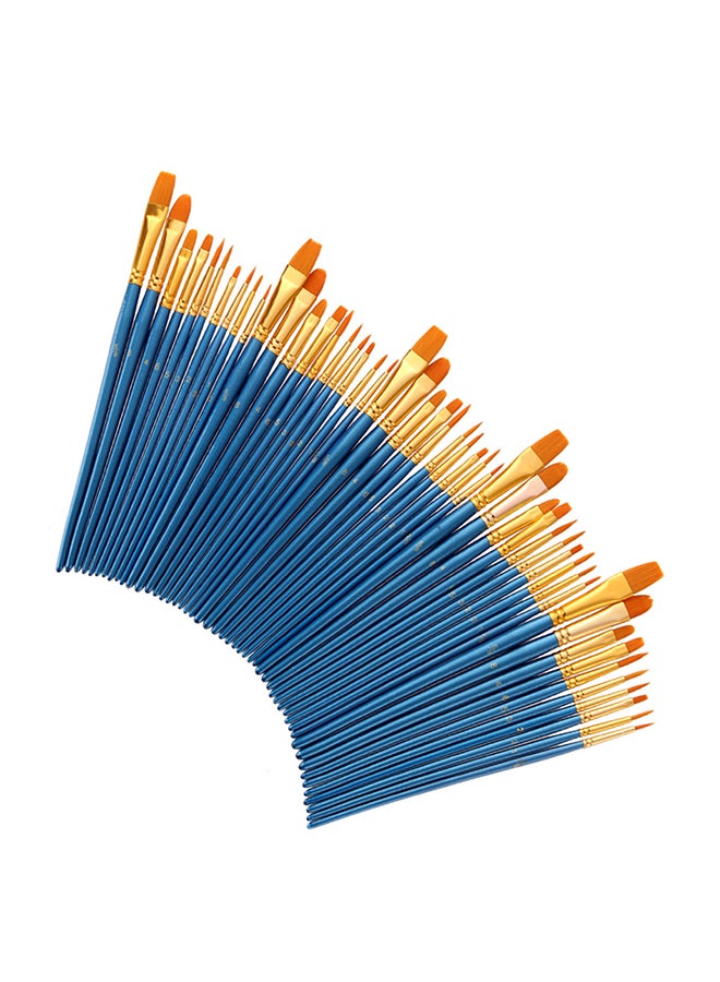 Generic 50-Piece Professional Paint Brushe Set Blue  - Image 1