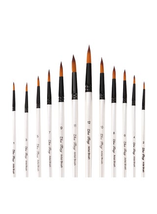 12-Piece Professional Paint Brush Set Pearl White - v1565117497/N28727212A_1