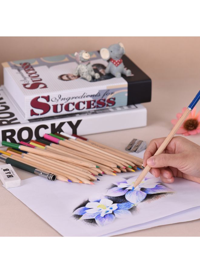 Generic 24-Color Premium Pre-Sharpened Coloured Pencil Set Multicolour - Image 4
