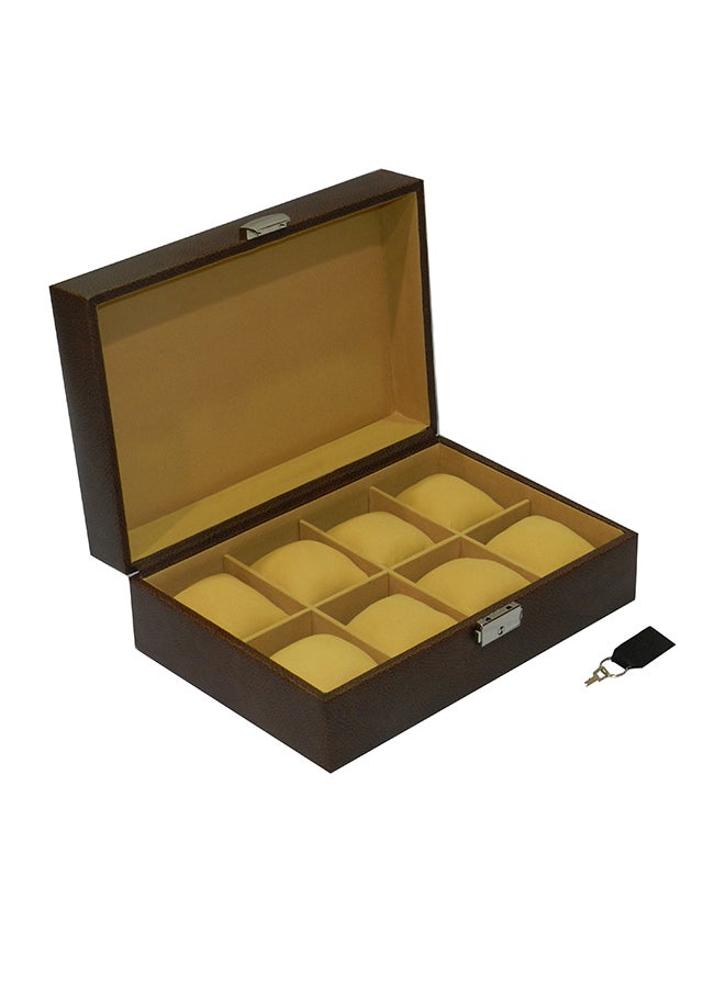 ليفراي صندوق تخزين الساعات من الجلد الصناعي من ديزاينر - Image 1