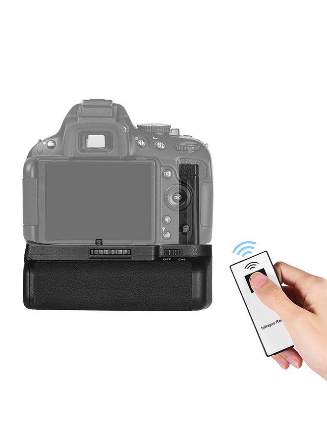 Generic - Vertical Battery Grip Holder For Nikon Camera EN-EL 14 Battery With IR Remote Control Black - Image 1
