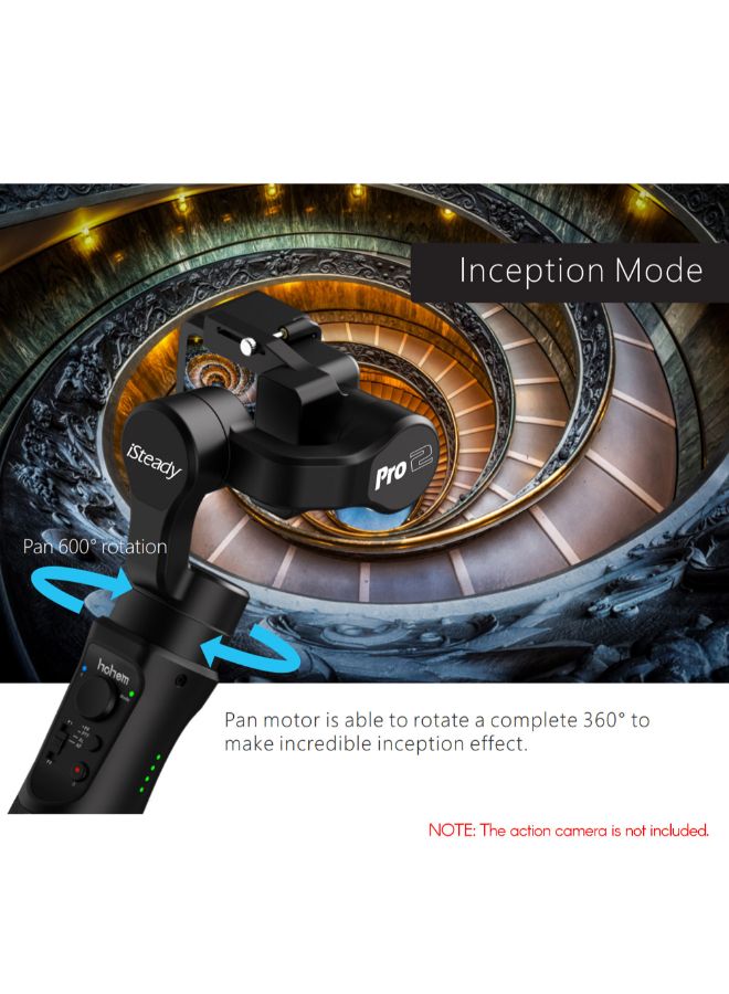 hohem - iSteady Pro 2 Handheld 3-Axis Action Camera Gimbal Stabilizer With APP Remote Control Black - Image 1