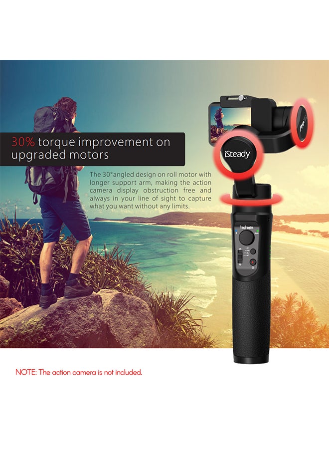hohem - iSteady Pro 2 Handheld 3-Axis Action Camera Gimbal Stabilizer With APP Remote Control Black - Image 1