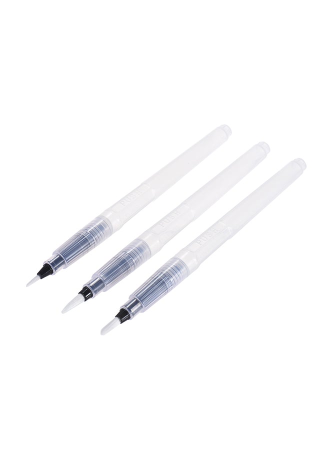 Generic 3-Piece Watercolour Brush Pen Kit White  - Image 1
