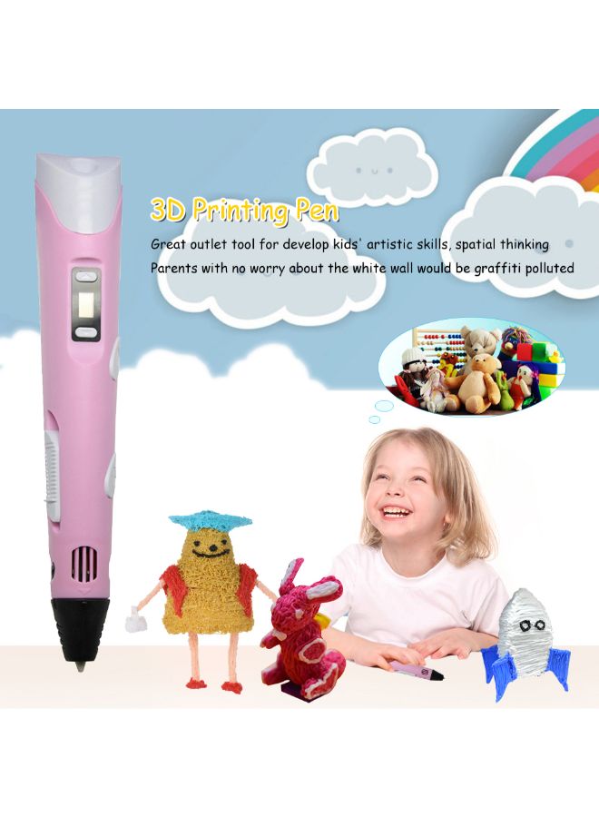 Generic 3D Printing Pen With ABS Pen Holder And 1 Roll 10m PLA Filament Pink  - Image 3