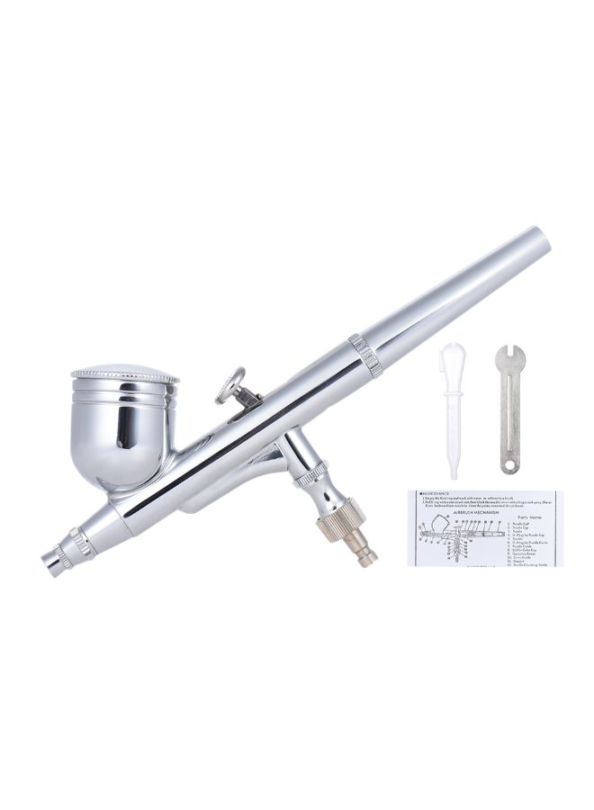 Generic - Dual-Action Paint Spray Gun With Nozzle Spanner And Dropper Silver - Image 1