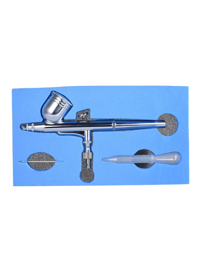 Generic - Dual-Action Paint Spray Gun With Nozzle Spanner And Dropper Silver - Image 1