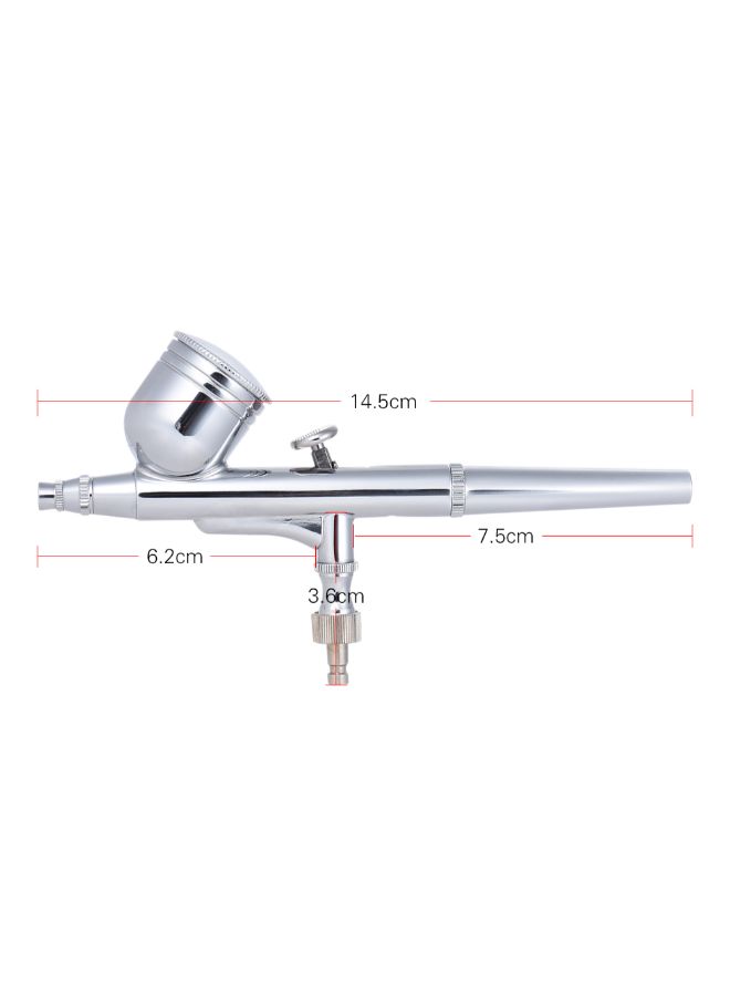 Generic - Dual-Action Paint Spray Gun With Nozzle Spanner And Dropper Silver - Image 1