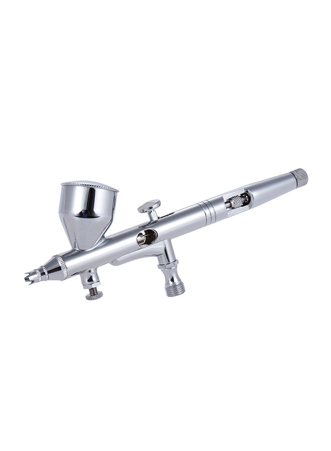 Generic Dual-Action Spray Gun With Air Hose Needle Nozzle And Colour Cup Silver  - Image 1