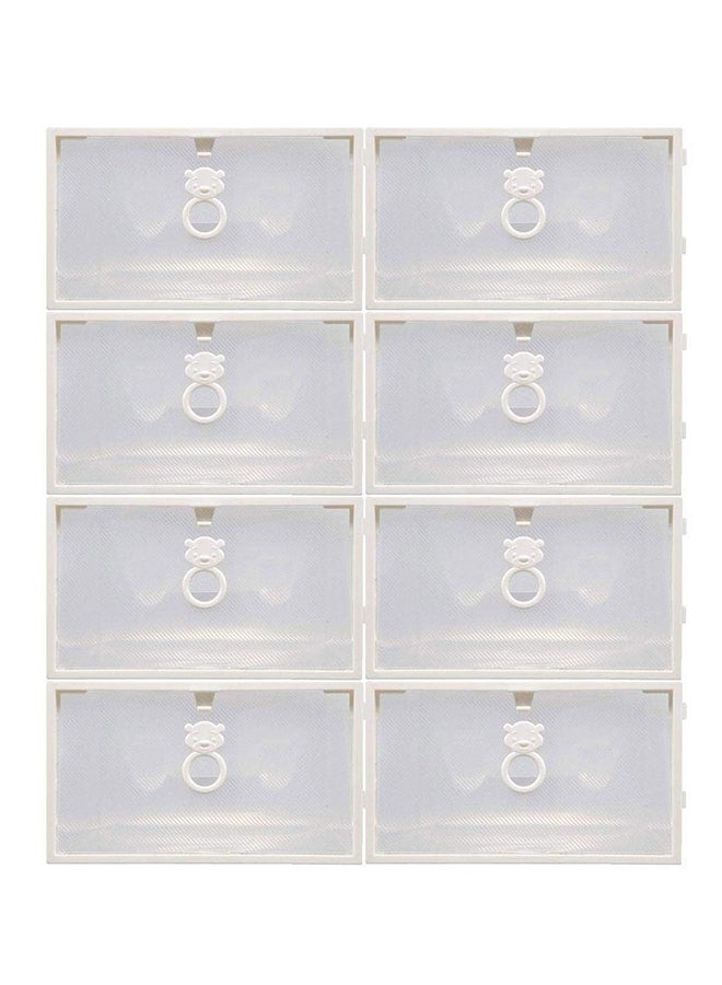 NAOR - 8-Piece Shoe Stackable Box Set Clear/White - Image 1