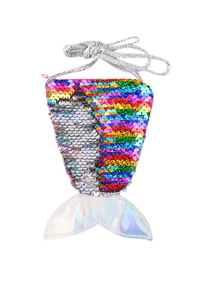 TOEON - Glitter Sequin Mermaid Pattern Crossbody Bag Multicolour - Image 1