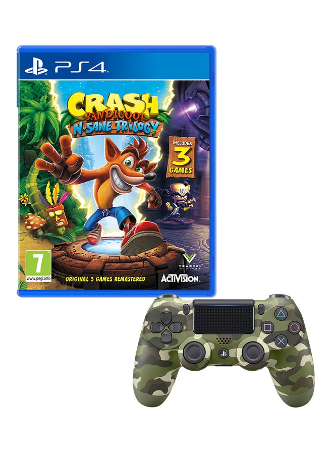 Crash Bandicoot N. Sane Trilogy With Controller (Intl Version) - arcade_platform - playstation_4_ps4
