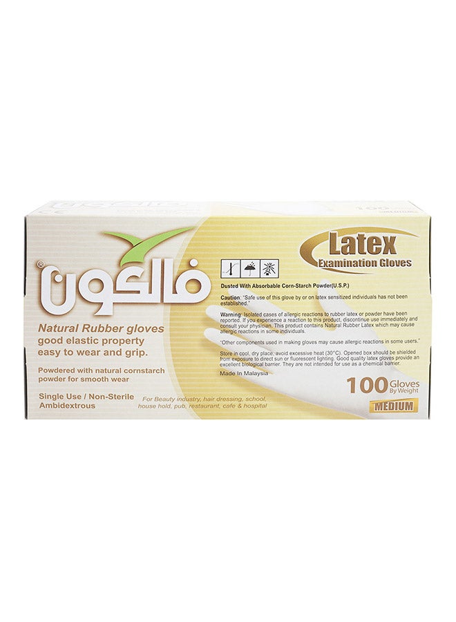 Falcon Examination Natural Rubber Gloves Medium - Image 2