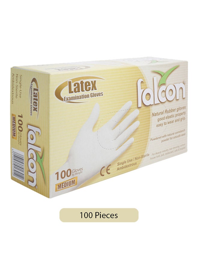 Falcon Examination Natural Rubber Gloves Medium - Image 3