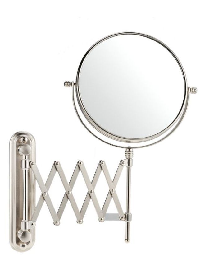 Wall Mounted Rotatable Dual Sided Hanging Mirror Silver