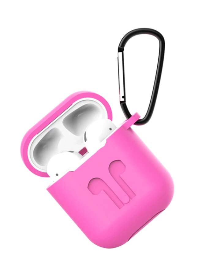 CASPTM Shockproof Silicone Protectice Case Cover For Apple AirPods Rose Red