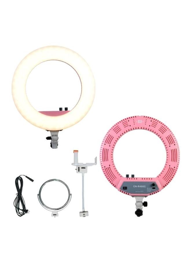 نانجوانج طقم مصابيح LED بتصميم حلقي الشكل وردي/أبيض