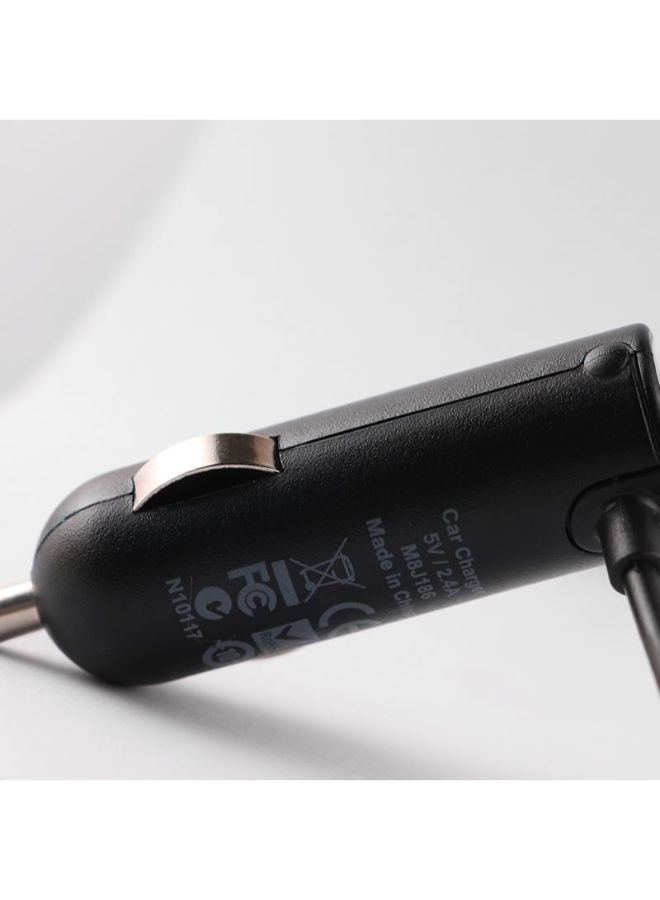 budi - Car Charger With Lightning USB Port For Mobile Phone Black - Image 1