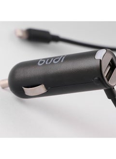 بودي شاحن للسيارة بمنفذ Lightning USB للهاتف المحمول أسود  - Image 2
