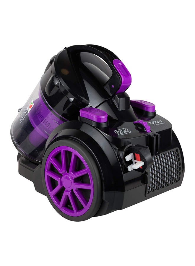 BLACK+DECKER Vacuum Cleaner With Bagless And Multicyclonic Technology 2.5 L 1600 W VM1880-B5 Black/Purple/Grey  - Image 5
