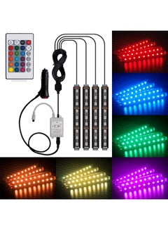 Generic 36 LED Bulb Car Light Strip With Remote Control, Multicolour  - Image 3