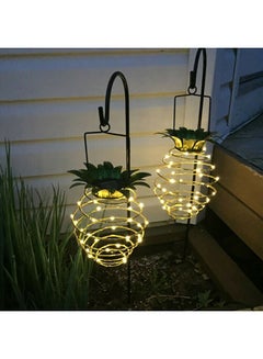 FRIEET 25 LED Solar Pineapple Fairy Hanging Light Green 17.5X25cm  - Image 3