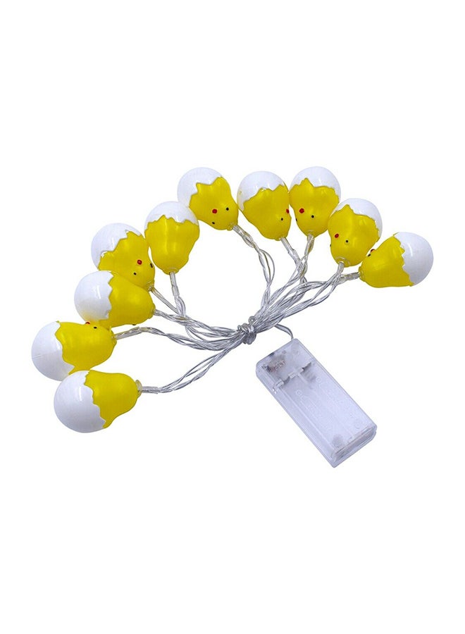 فريت شريط إضاءة بتصميم مصابيح تقليدية للتعليق من 10 مصابيح LED أصفر 1.2متر - Image 1