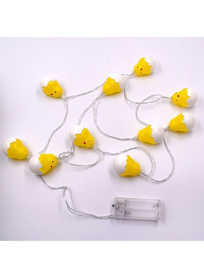 فريت شريط إضاءة بتصميم مصابيح تقليدية للتعليق من 10 مصابيح LED أصفر 1.2متر - Image 2